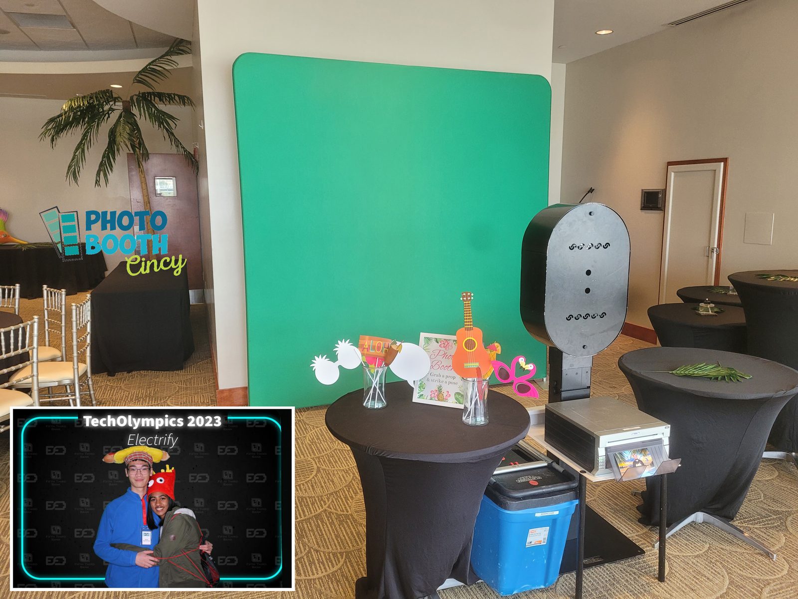 Green Screen Booth with 4x6 print example